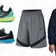 Nike Lunar Skylux, $63 | Nike Train Prime Iron DF, $45 | Nike Basketball Shorts, $22 | Hurley Ay Matey Hoodie, $45